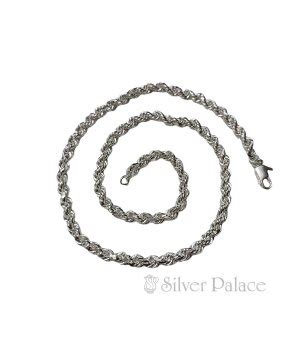 925 Sterling Silver Twisted Link Chain For Men - Silver Palace