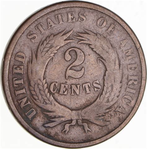 TWO CENT - 1865 US TWO 2 Cent Piece - First Coin with In God We Trust ...
