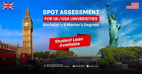 Spot Assessment for UK/USA Universities – Bachelors & Masters Degrees ...