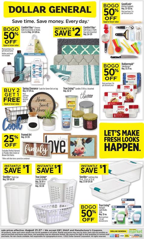 Dollar General Ad Circular - 08/21 - 08/27/2022 | Rabato