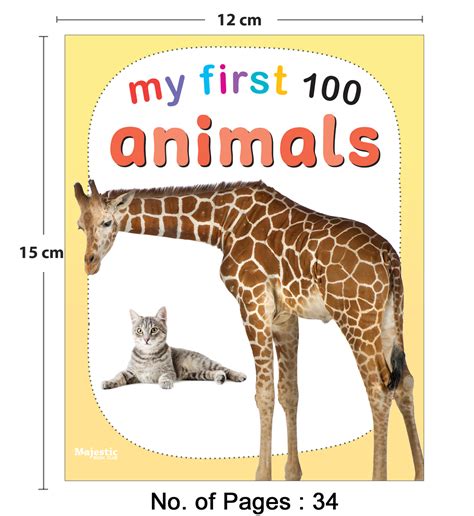 My first 100 Animals Book | Early Learning Board Book for Kids Aged 2+