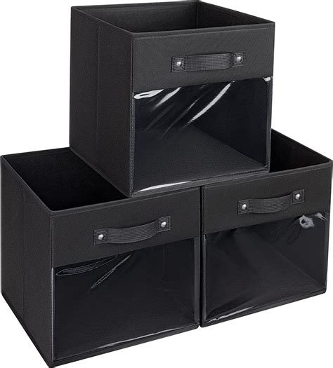 wolpin Set of 3 Storage Basket Bins Foldable Collapsible Storage Cubes ...