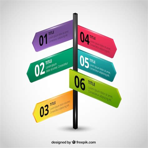 Signpost infographic | Gratis Vector