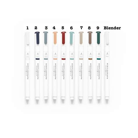 Acrylograph Pens Cool Fall Collection 0.7mm Tip – Paper planning and more