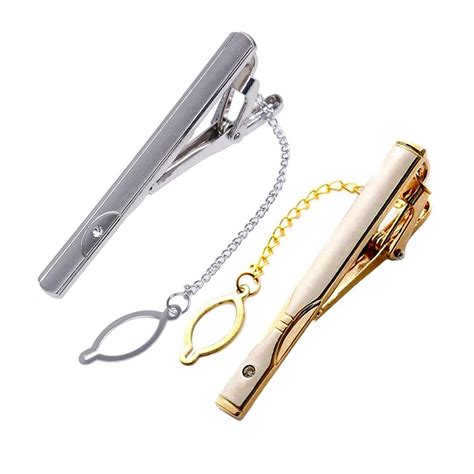 Buy Sorella'z Mens Silver Tone Metal Plain TieClip Bar: Pack of 2 at ...