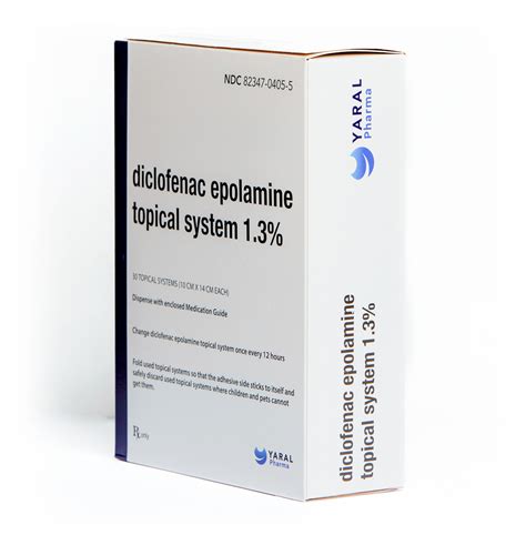 Diclofenac Epolamine Topical System 1.3% - YARAL Pharma Inc.