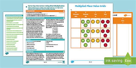 👉 Year 4 Maths Same-Day Intervention: Short Multiplication