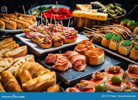 Pinchos and Tapas Typical of the Basque Country, Spain. Selection of ...