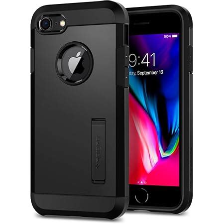 Spigen Rugged Armor Back Cover Case for iPhone 8 | 7 (TPU | Black ...