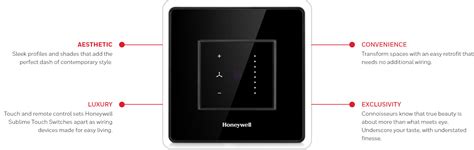 Honeywell - Luxury Touch Switches | Honeywell Sublime Switches