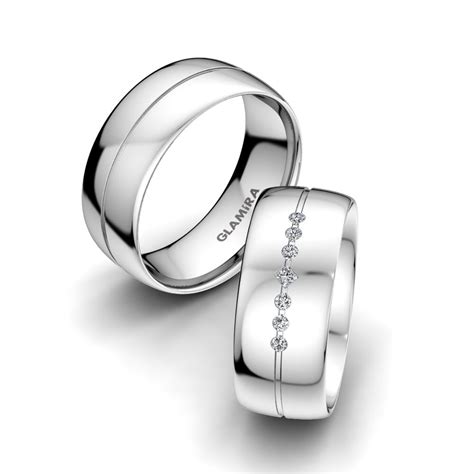 Order Authentic Line 8 mm in 0.11 Carat 14ct White Gold Zirconia ...