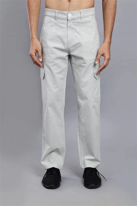Men's Loose Fit Multiple Pocket Grey Cargo Pant - Peplos Jeans – Peplos ...