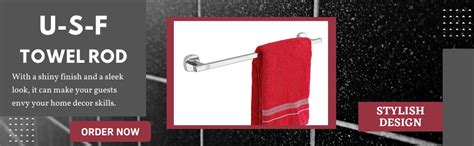 USF Stainless Steel 24 Inch Towel Rod | Towel Rack for Bathroom | Towel ...