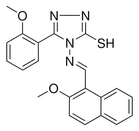 4-(((2-MEO-1-NAPHTHYL)METHYLENE)AMINO)-5-(2-MEO-PH)-4H-1,2,4-TRIAZOLE-3 ...
