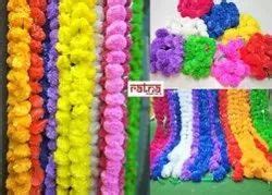 Artificial Marigold Flower Garland - Colorful Artificial Marigold ...