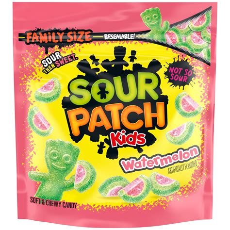 Sour Patch Kids Watermelon Soft Chewy Candy Family Size 1.8 lb, Sour ...