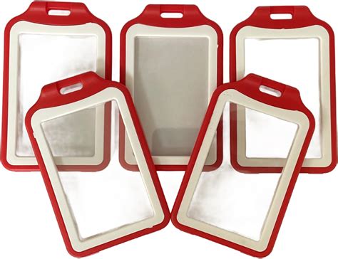 WristID Plastic Box ID Card Holder Id Badge Vertical Double Sides ...
