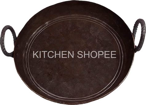 Buy RBY Iron Flat Kadai/Tai/Fry Pan for Making Jalebi, Dal Fry. | Free ...