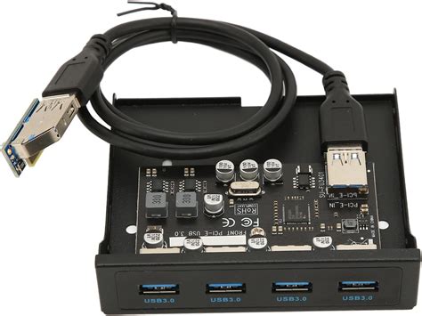 Amazon.com: Front Panel PCIE to USB 3.0 Hub with 4 Port, 3.5 Inch PC ...