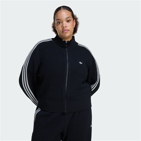 adidas Knitted Crochet Firebird Track Top - Black | Free Shipping with ...