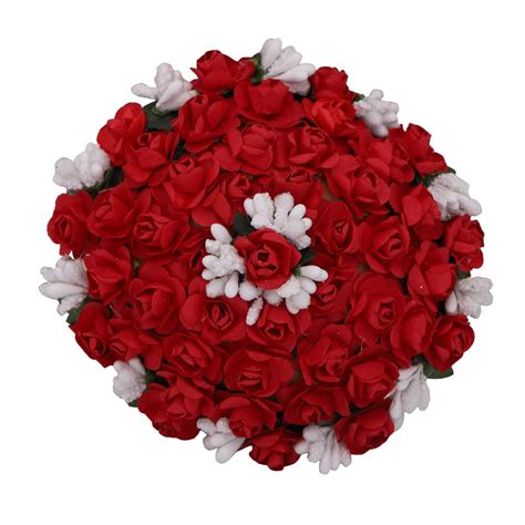 ZIKU JEWELRY Red & White Juda Maker Flower Gajra & Hair Bun Juda for ...
