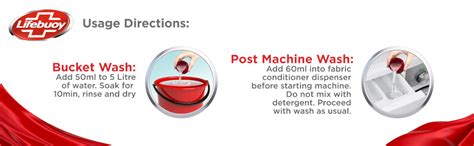 Lifebuoy Laundry Sanitizer Anti-Germ, Removes 99.9% Germs, Leaving ...