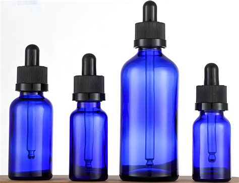 Essential Oil Clear Green Blue Amber Glass Dropper Bottle with Pipette ...
