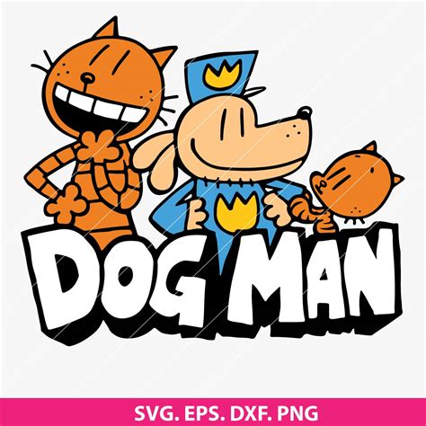 Dog Man SVG, Dav Pilkey SVG, Comic Book Hero svg, Cat Kid svg