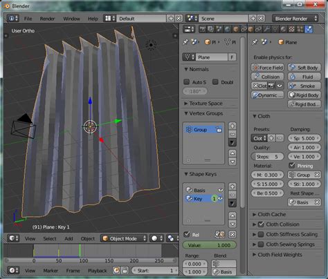 Image result for Blender 2.9 Cloth Simulation Parameters