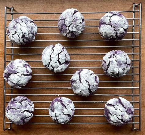 Ube Crinkle Cookies