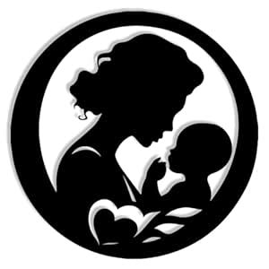 Linshine Metal Mother and Baby Sculpture Wall Art Showpiece for Living ...