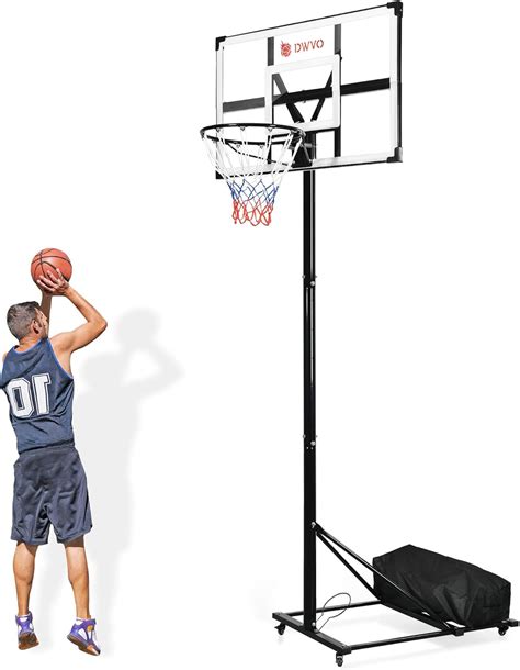 Amazon.com: DWVO Basketball Hoop Outdoor 10 FT Adjustable, Portable ...