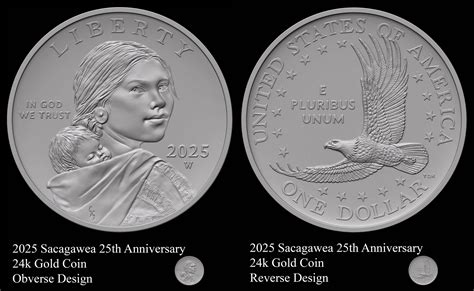 U.S. Mint Weighs 2025 Sacagawea 25th Anniversary Gold Coin