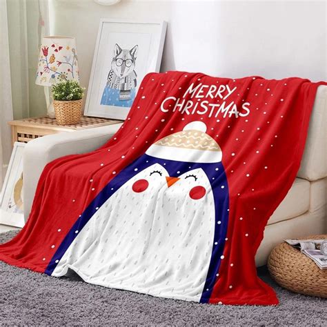 PREWOOD Christmas Blanket Xmas Throw Blanket，Fuzzy Fluffy Soft Cozy ...