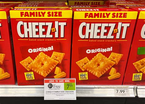 Family Size Boxes Of Cheez-It Snack Crackers Just $3.37 At Publix ...