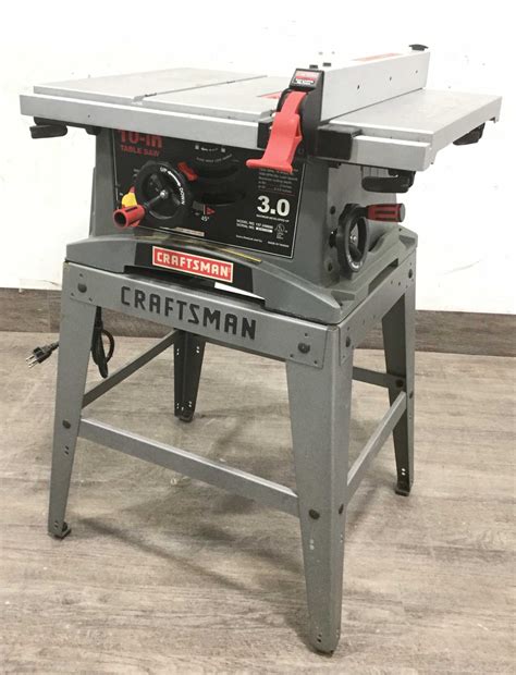 Lot - Craftsman 3hp 10in Table Saw W/ Stand (137.248880)