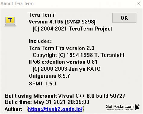 Tera Term Windows 1.0 的图像结果