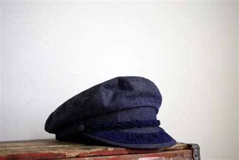 Vintage Navy Blue Greek Fisherman's Cap | Etsy | Fisherman cap, Cap ...
