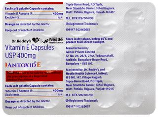Antoxid E 400 MG | Order Antoxid E 400 MG Capsule Online at Truemeds