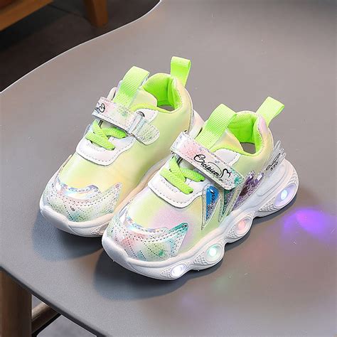 Girls Sneakers Light Up Shoes For Girls Toddler LED Walking Shoes Girls ...