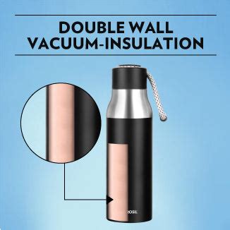 BOROSIL Aquasoul 600 ml Flask water Bottle (Pack of 1, Steel)