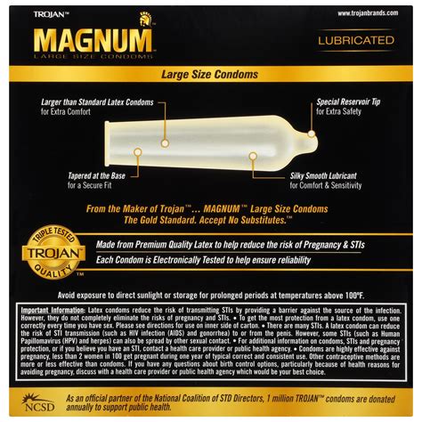 Trojan Magnum Large Size Condoms For Comfort And Sensitivity, 36 Count ...