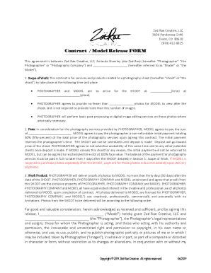 Fillable Online Model Release Form - Sample, Template - Word & PDF Fax ...