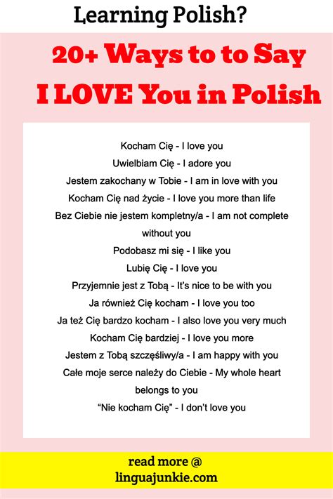 How to Say I Love You in Polish: 20+ Easy Love Phrases