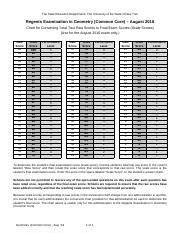 Image result for Geometry Regents Grading Chart