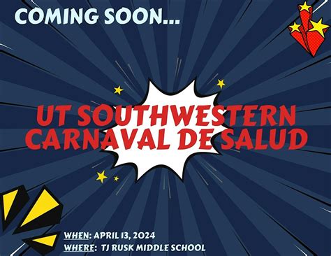 Carnaval de Salud Community Health Fair, Thomas J. Rusk Middle School ...