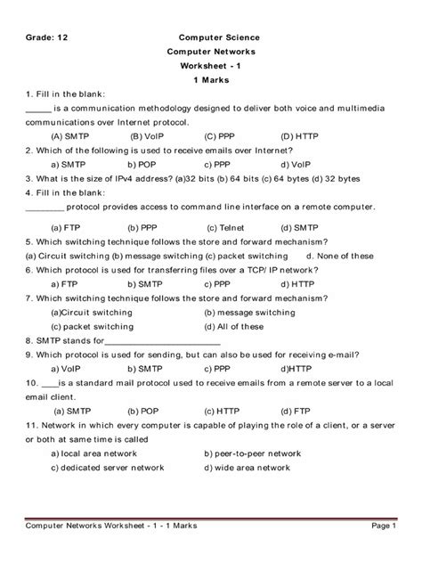 Computer Network Worksheet.pdf 的图像结果