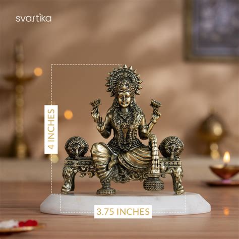 Brass Lord Kubera Statue with Mongoose (4 Inches)