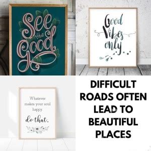 Inspirational Quotes Wall Abstract Poster (45 cm x 30 cm x 0.2 cm ...