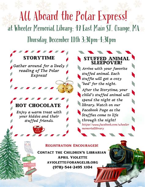 The Polar Express Storytime & Stuffed Animal Sleepover, 49 E Main St ...